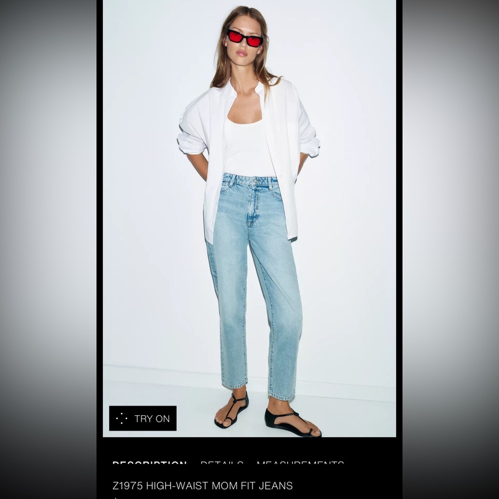 Zara High-Waist Mom Fit Jeans